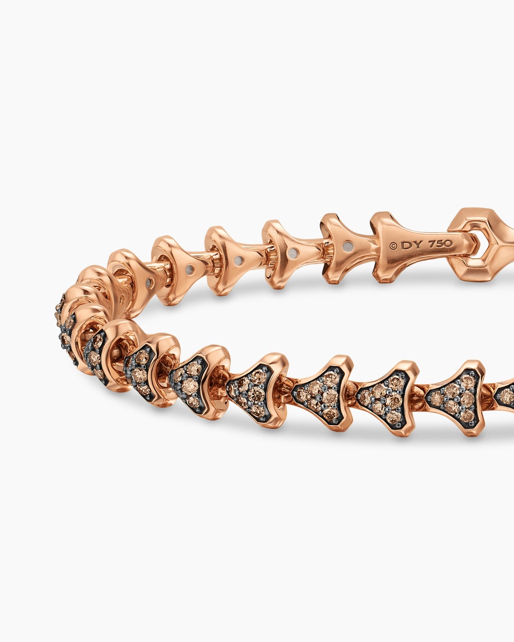 Mens Armory Link Bracelet in 18K Rose Gold, 7.5mm