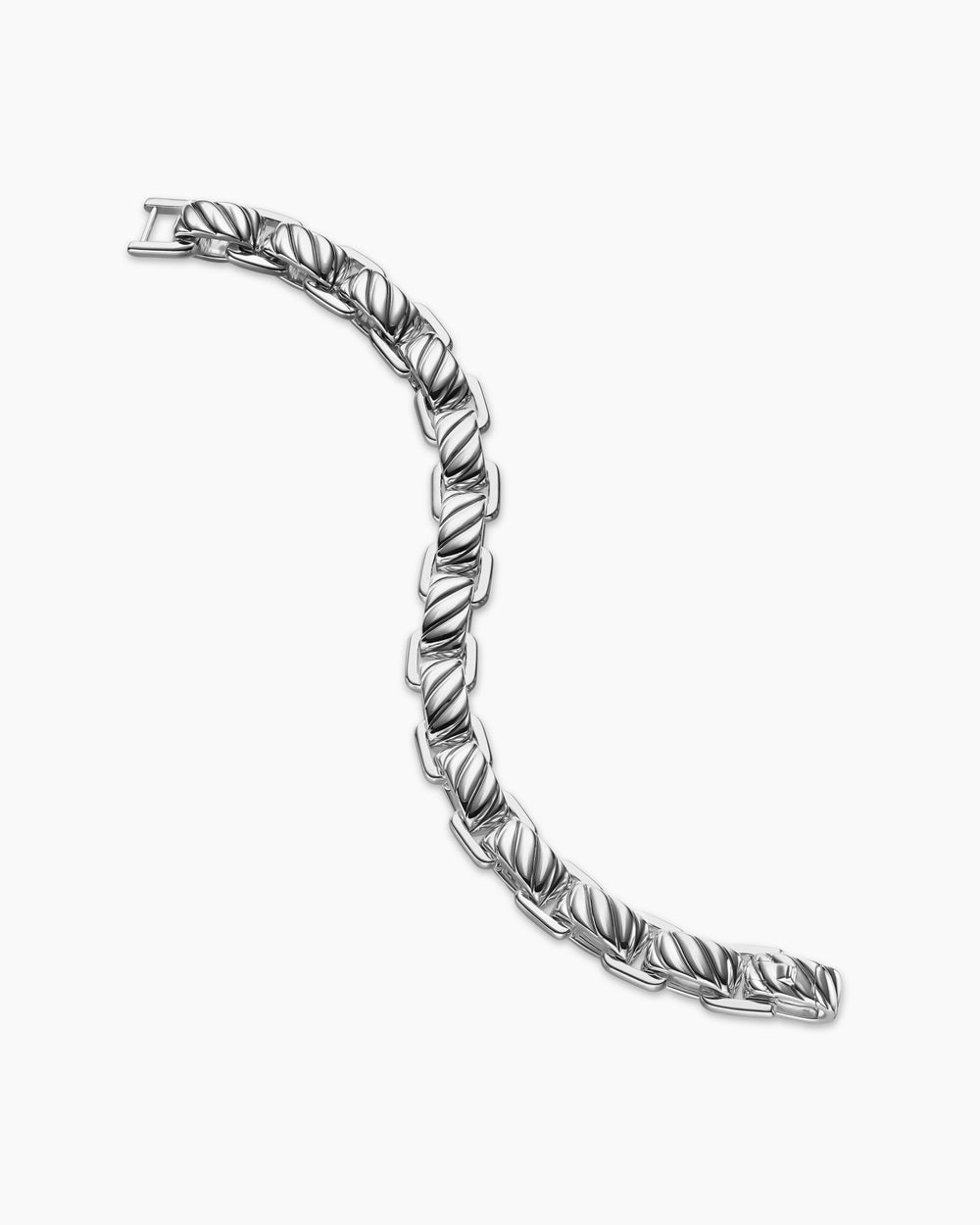 Bracelet maillon Sculpted Cable en argent massif, 12 mm homme