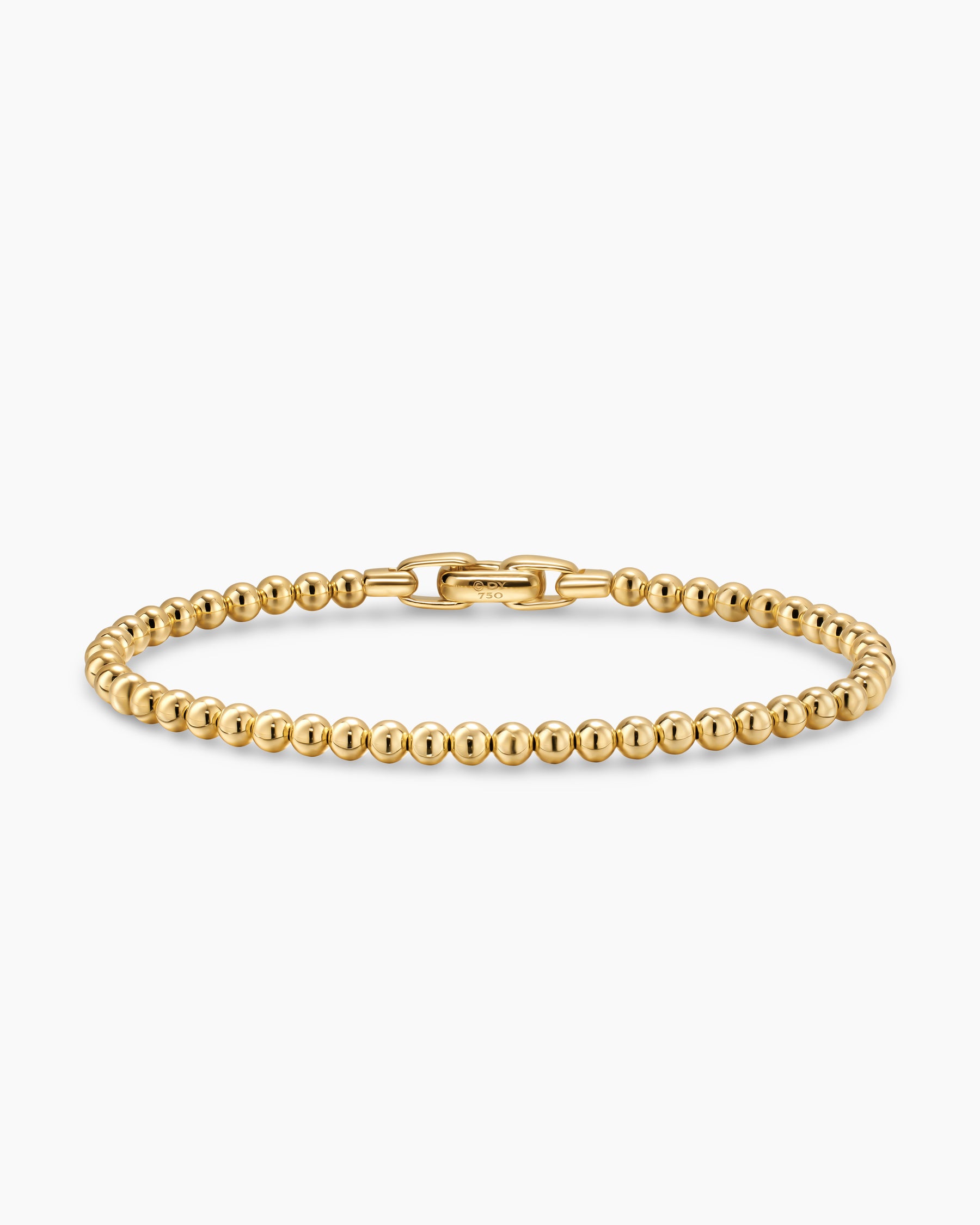 Spiritual Beads Metal Bead Bracelet in 18ct Yellow Gold, 4mm