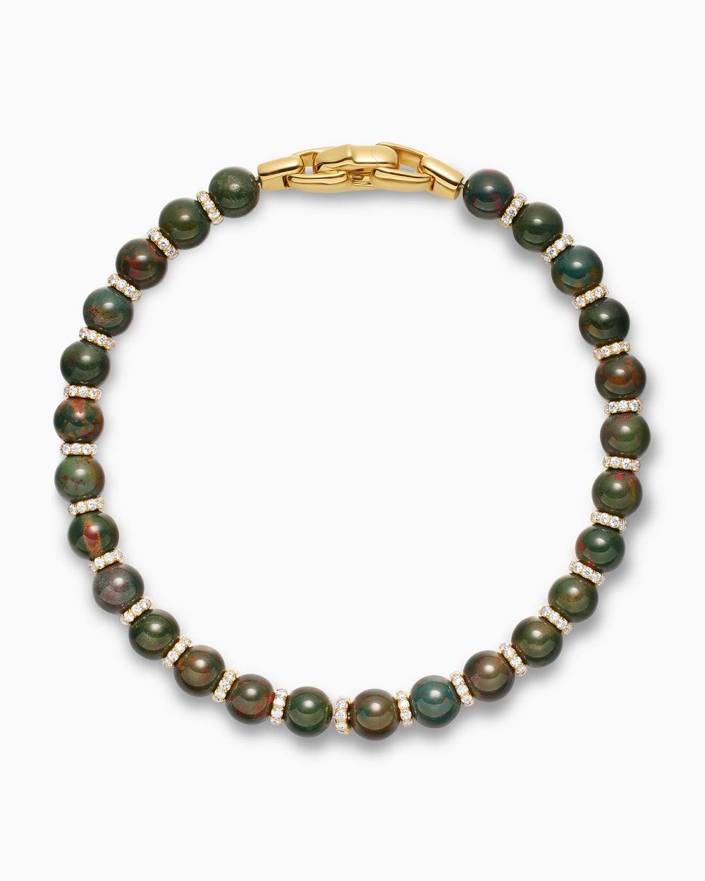 Mens Spiritual Beads Bracelet in 18K Yellow Gold, 6mm