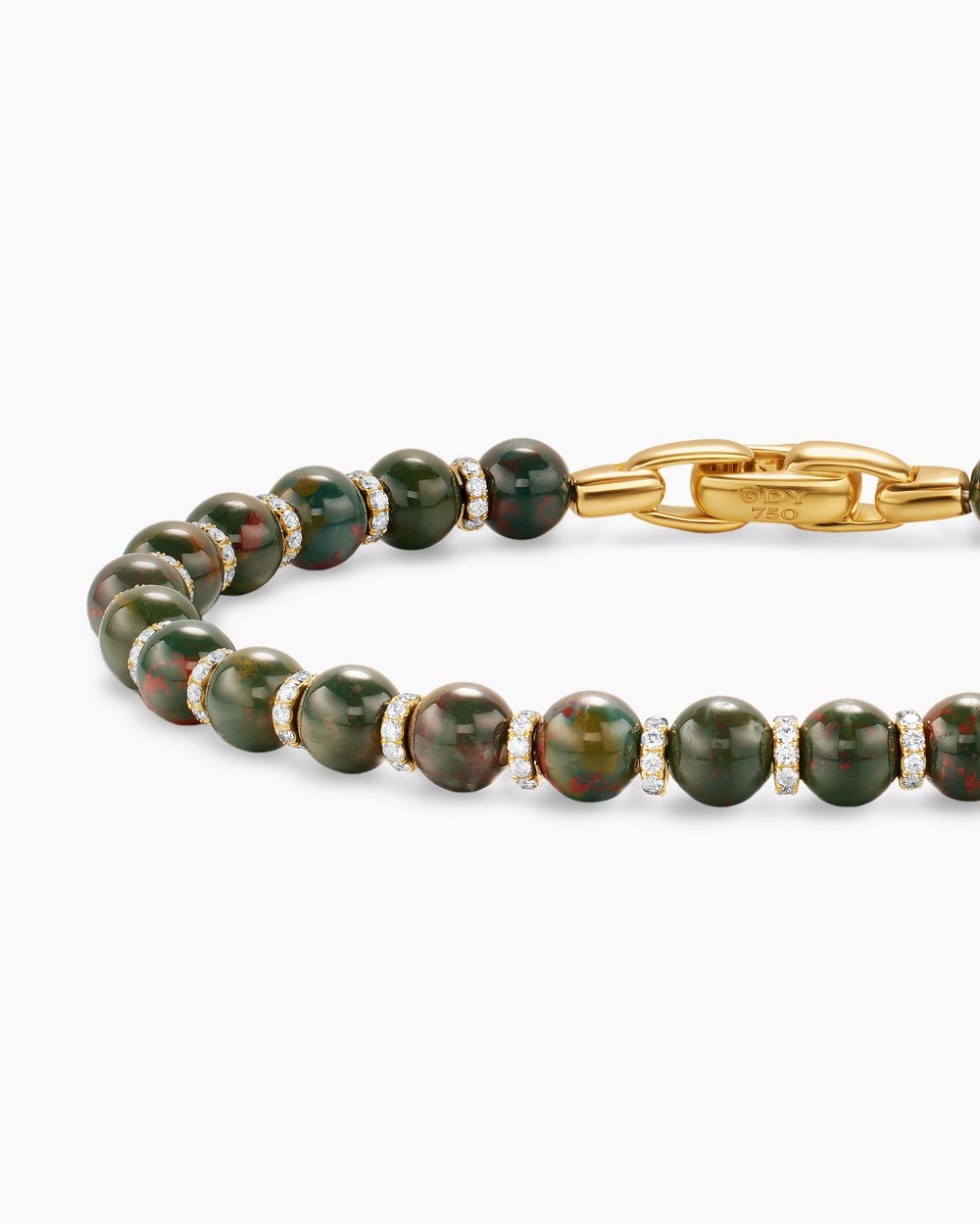 Mens Spiritual Beads Bracelet in 18K Yellow Gold, 6mm