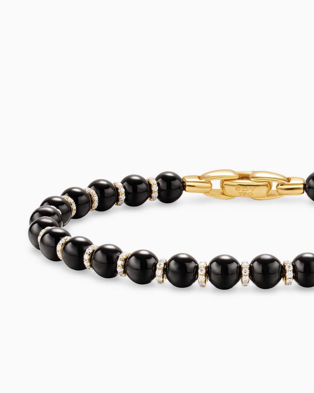 Mens Spiritual Beads Bracelet in 18K Yellow Gold, 6mm