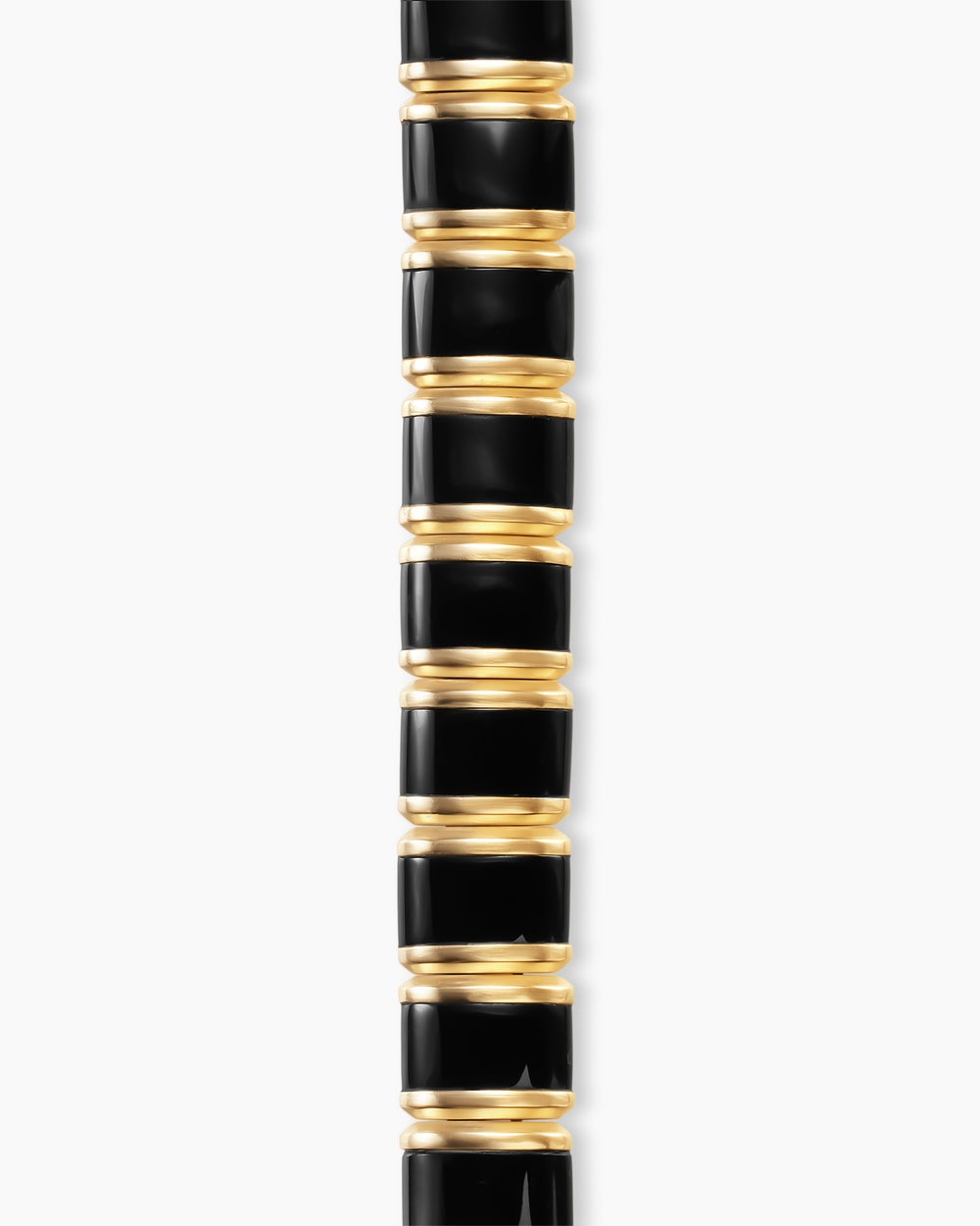 Mens Spiritual Beads Flat Bead Bracelet in 18K Yellow Gold, 8mm