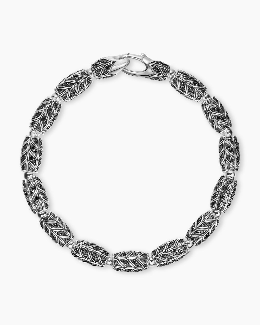 Bracelet à perles Chevron en argent sterling, 7,5 mm hommes