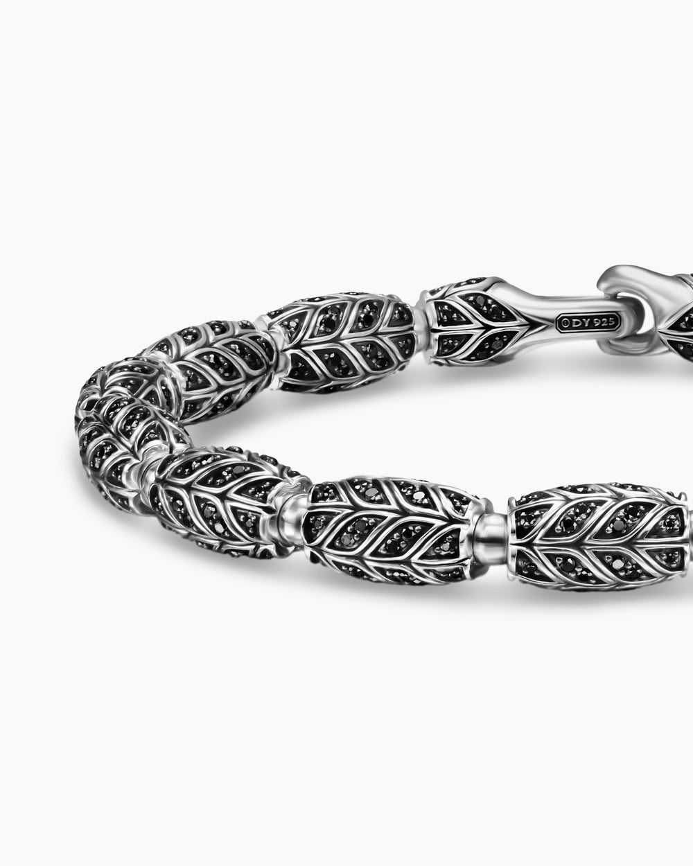 Bracelet à perles Chevron en argent sterling, 7,5 mm hommes