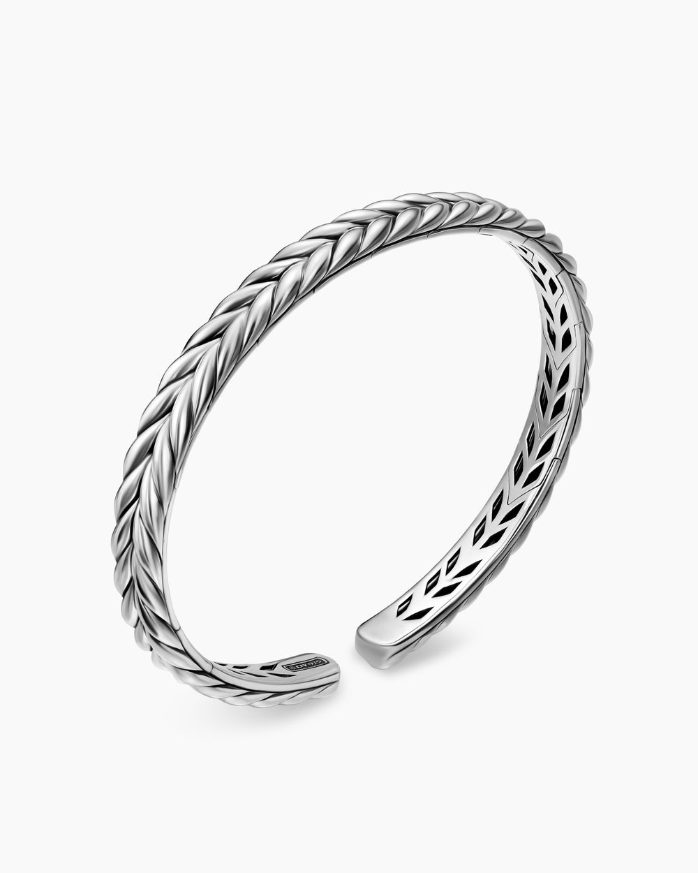 Bracelet Chevron Flex en argent sterling, 6,4 mm hommes