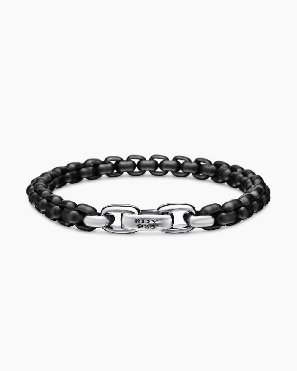 Bracelet Box Chain en acier inoxydable et argent sterling, 7,3 mm hommes