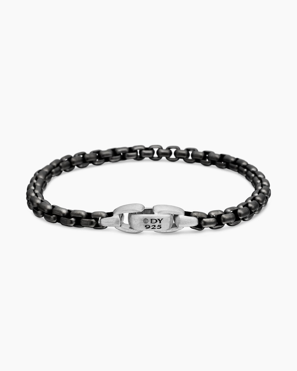 Bracelet Box Chain en acier inoxydable noirci, 5 mm hommes