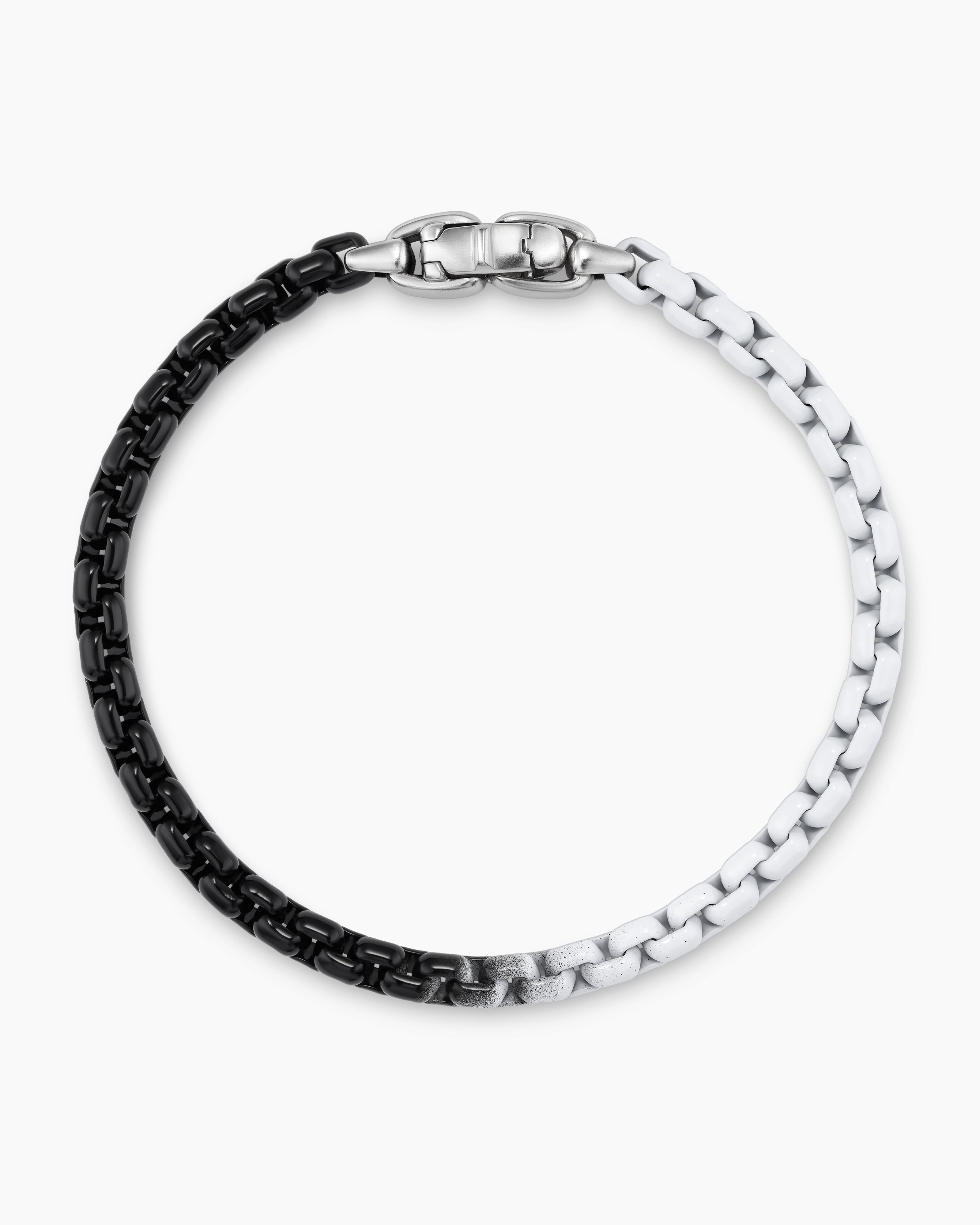Men's 5mm Box Chain Bracelet in Silver and Steel | David Yurman