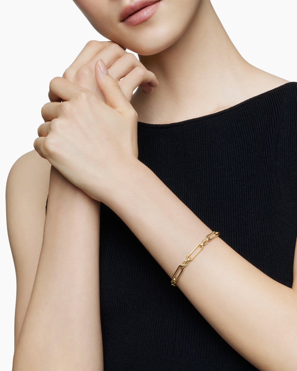 Womens Lexington Chain Bracelet in 18ct Yellow Gold, 6.5mm