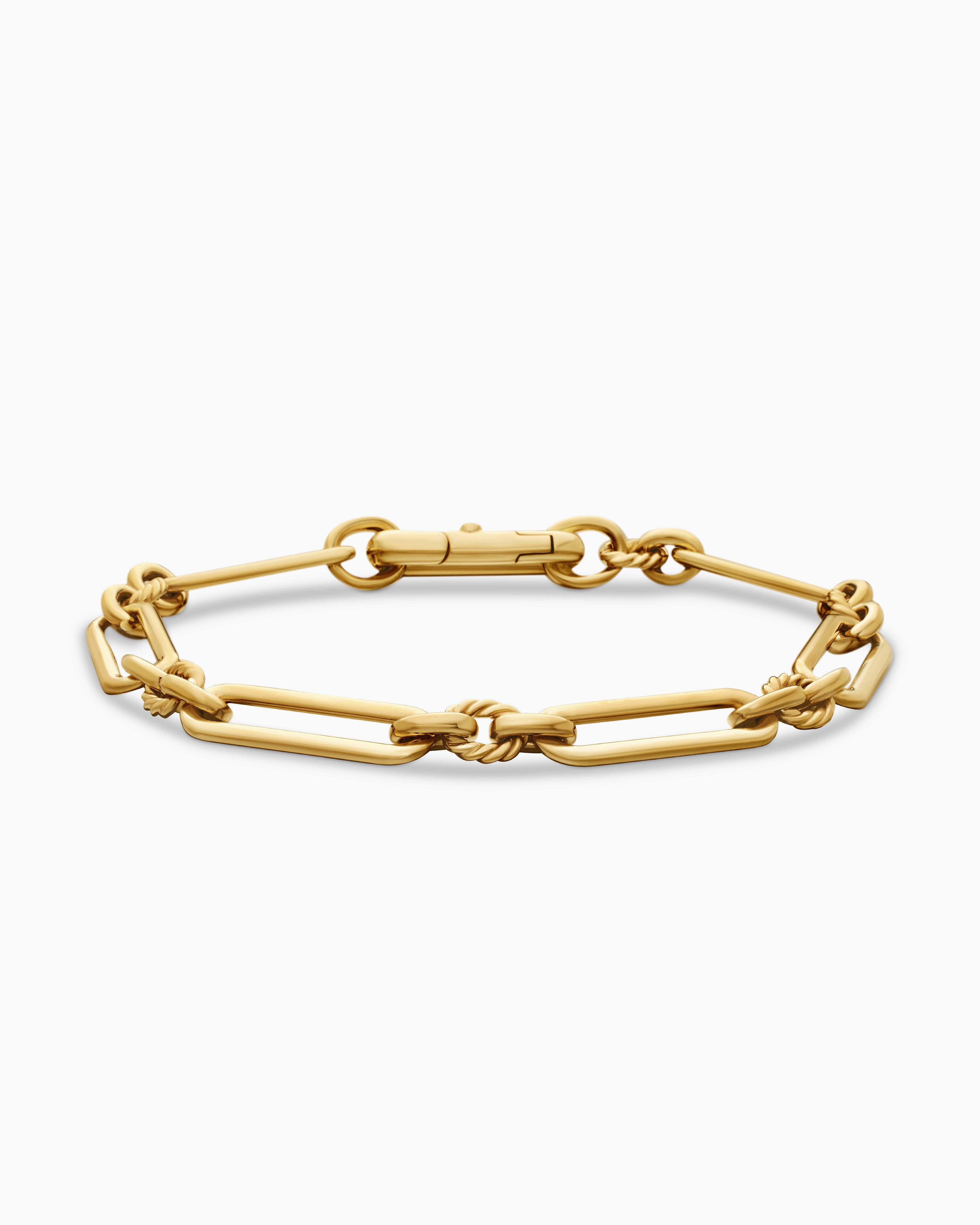 Womens Lexington Chain Bracelet in 18ct Yellow Gold, 6.5mm