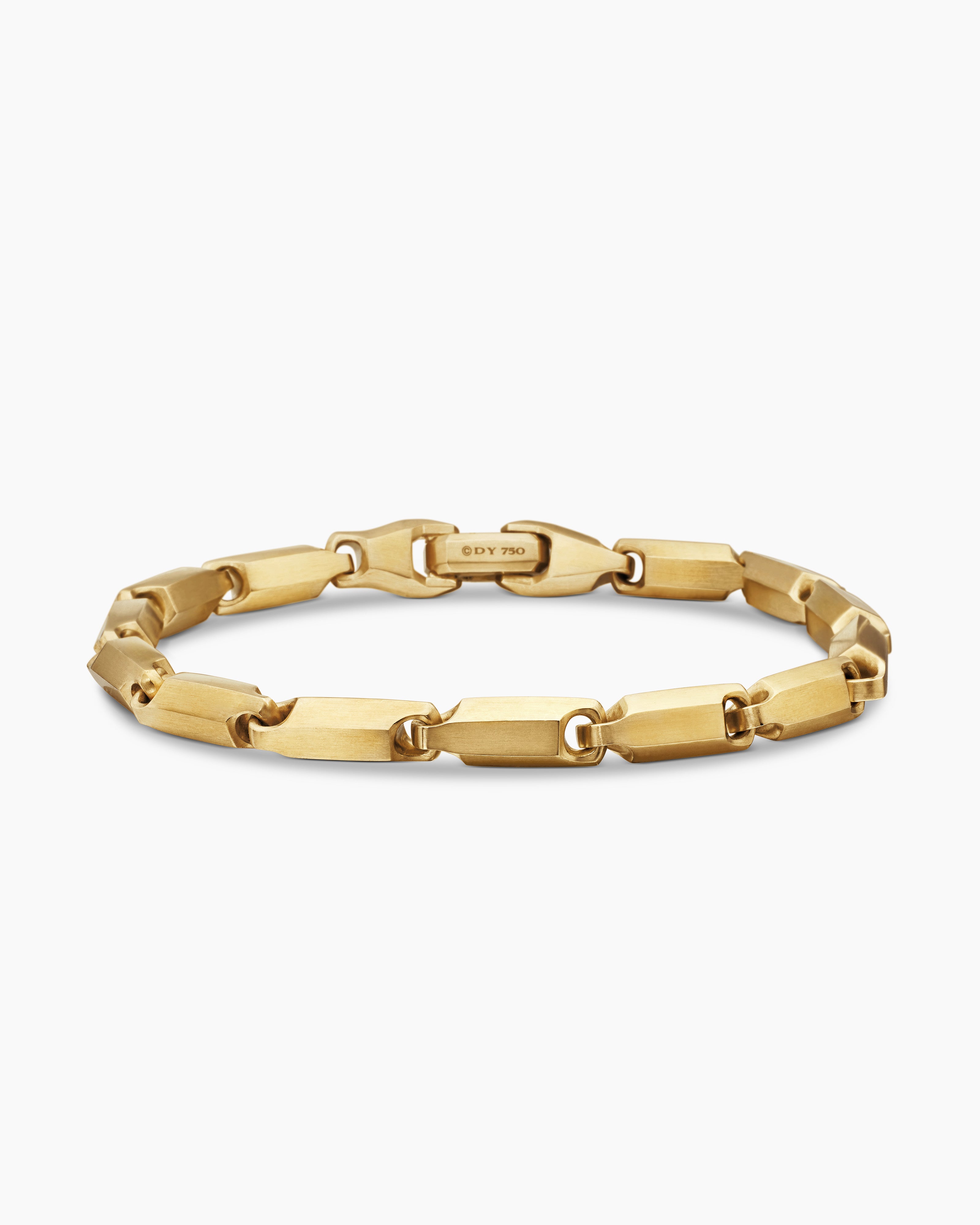 Mens Streamline Link Bracelet in 18K Yellow Gold, 6mm