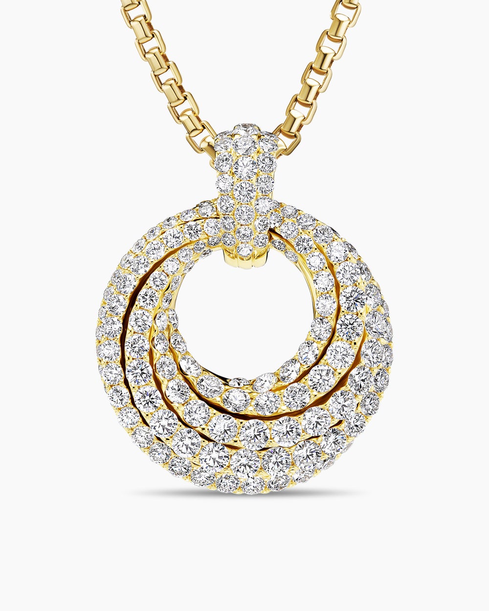 Pendentif Floating Diamonds en or jaune femme