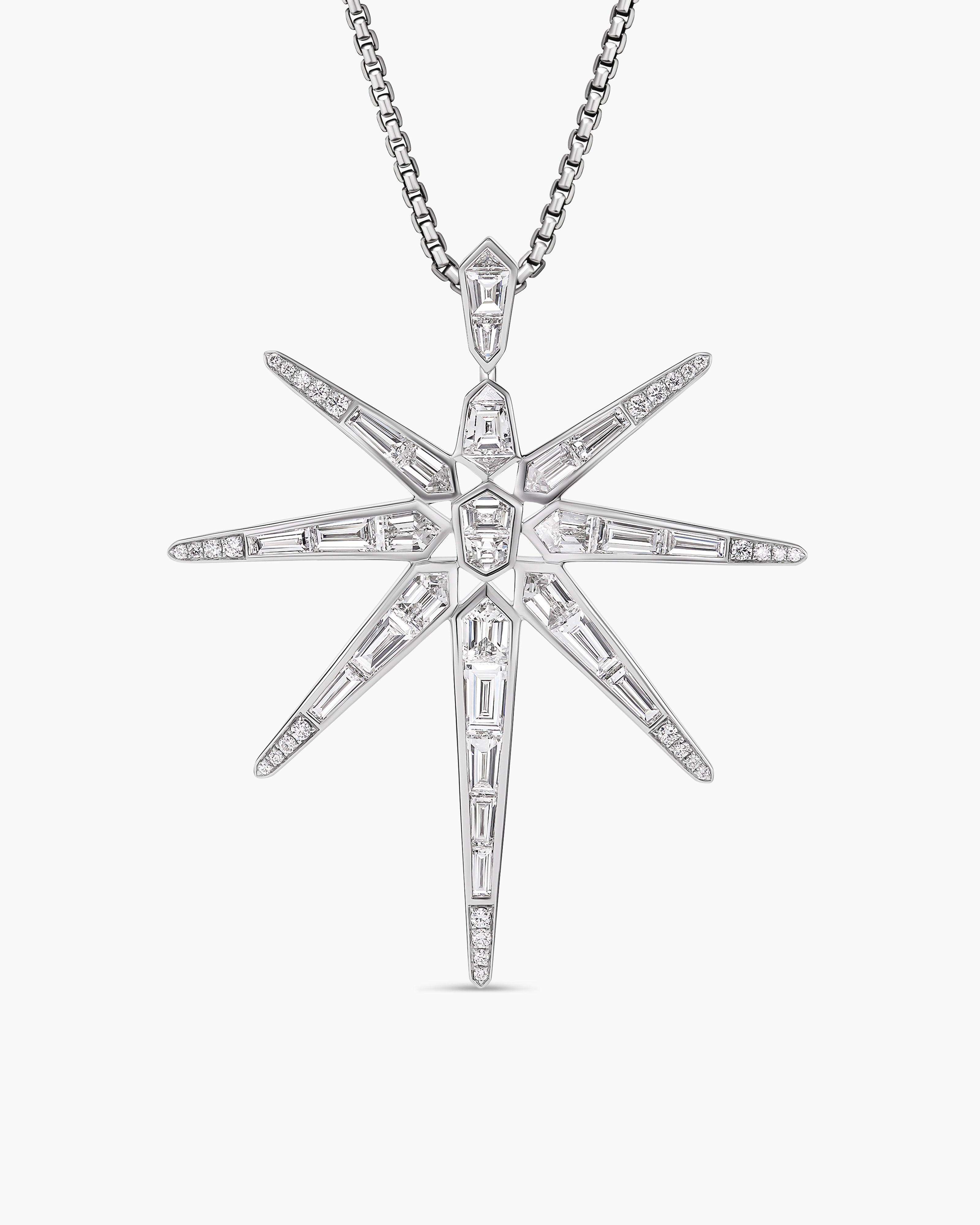 Womens Liberty Pendant in White Gold with Diamonds