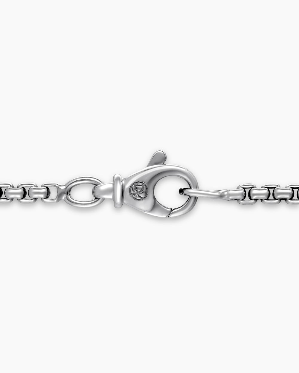 Mens Box Chain Necklace in 18K White Gold, 2.7mm