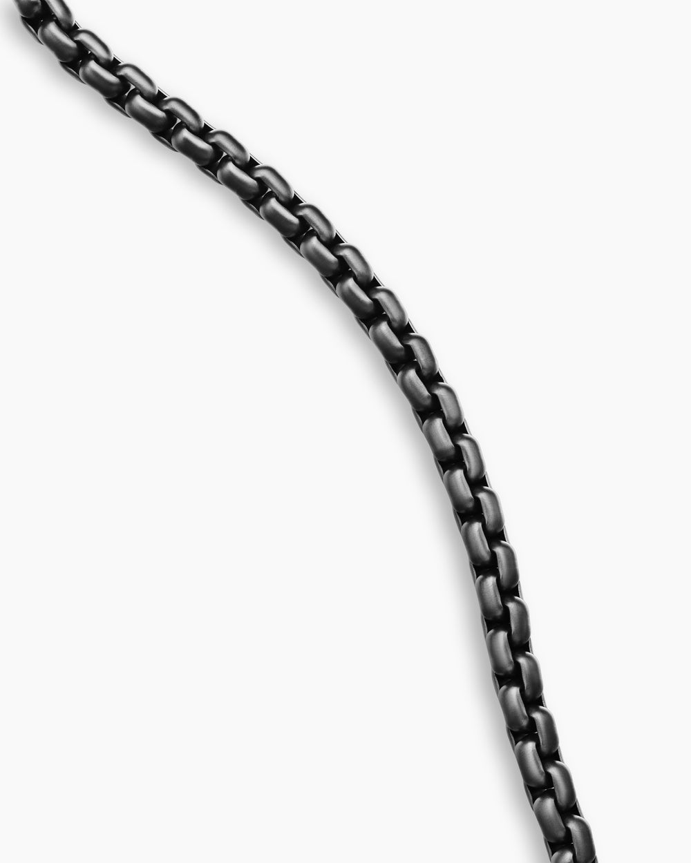 Mens Box Chain Necklace in Stainless Steel and Sterling Silver, 7.3mm