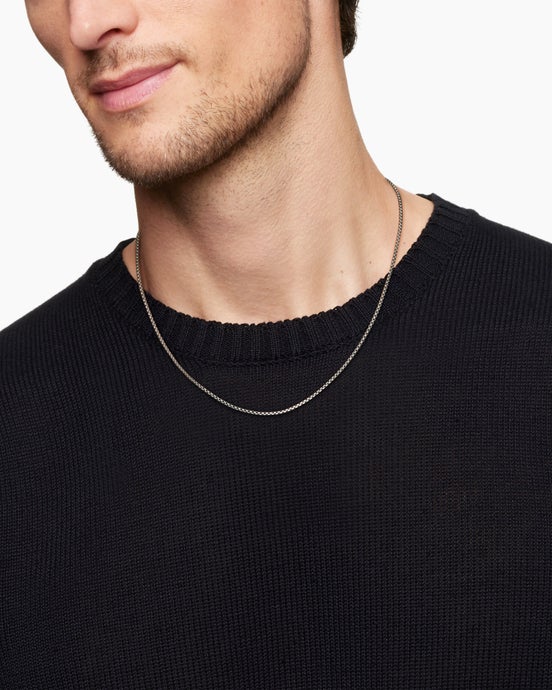 Box Chain Necklace in Sterling Silver, 1.7mm