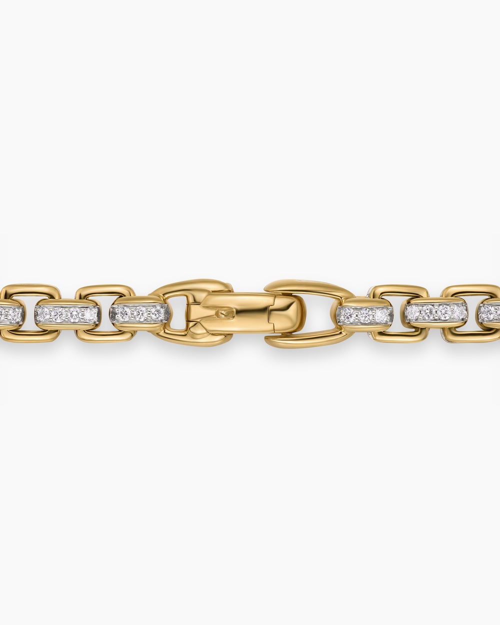 Mens Box Chain Necklace in 18K Yellow Gold, 7.5mm