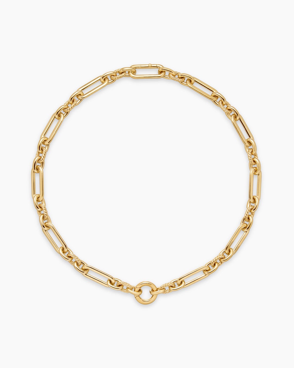 Womens Lexington Chain Necklace in 18ct Yellow Gold, 9.8mm
