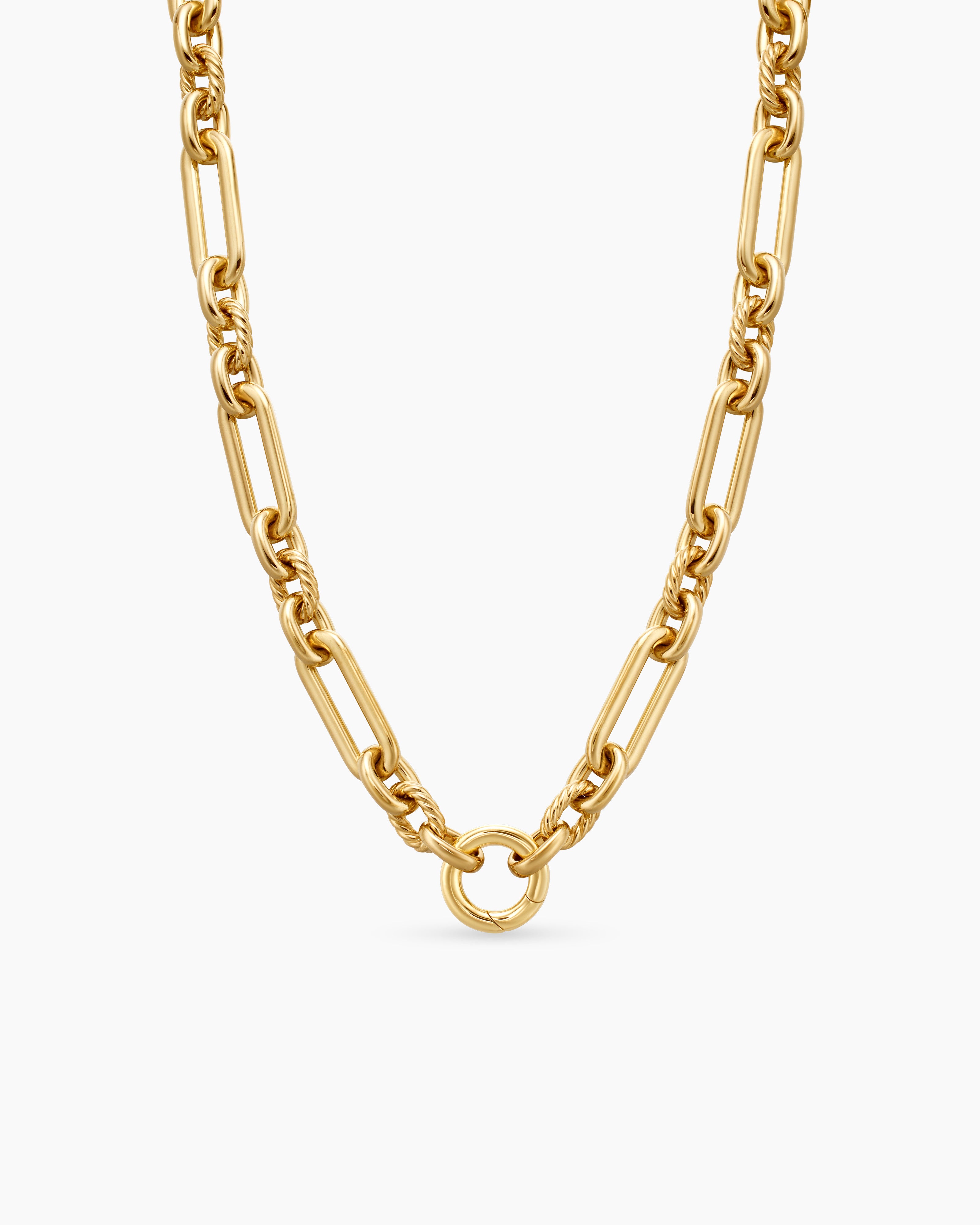 Womens Lexington Chain Necklace in 18ct Yellow Gold, 9.8mm