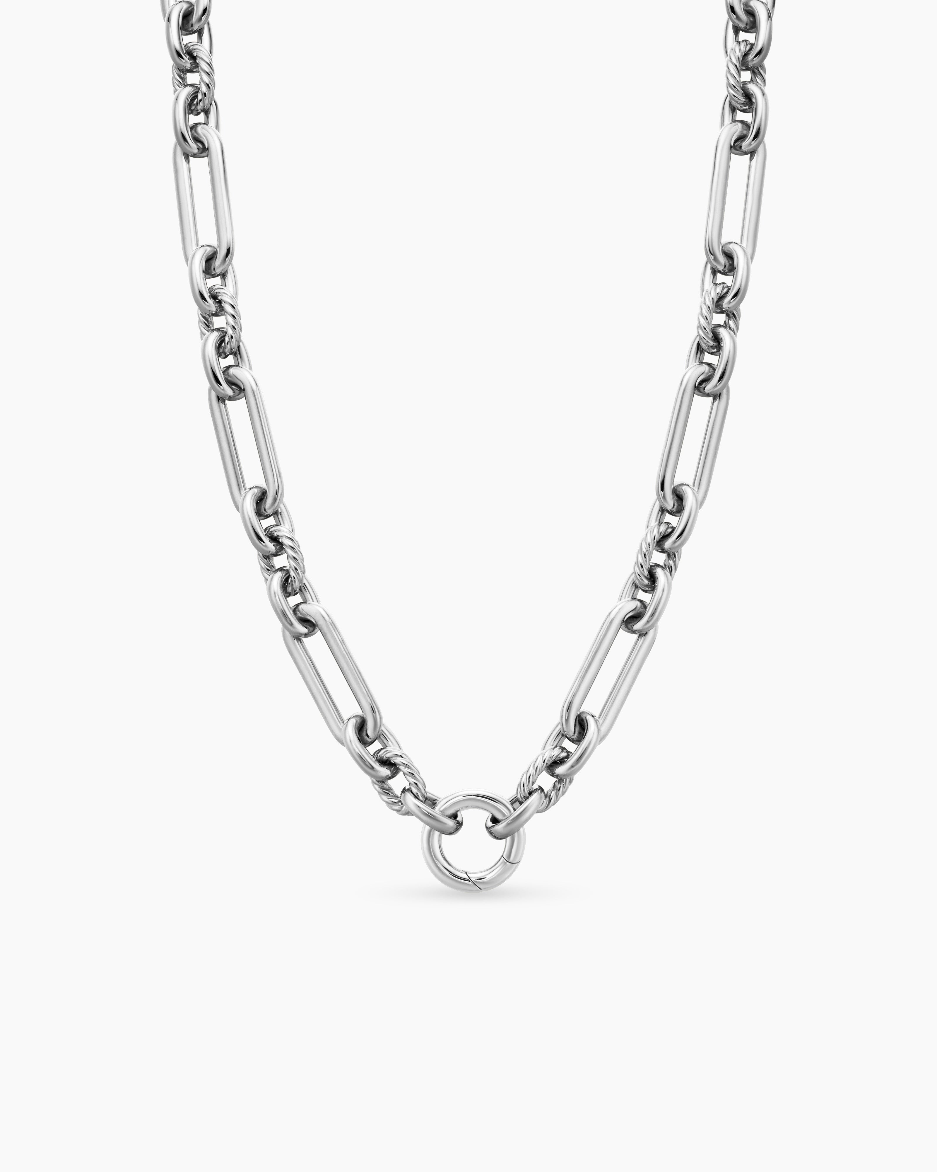 Womens Lexington Chain Necklace in Sterling Silver, 9.8mm