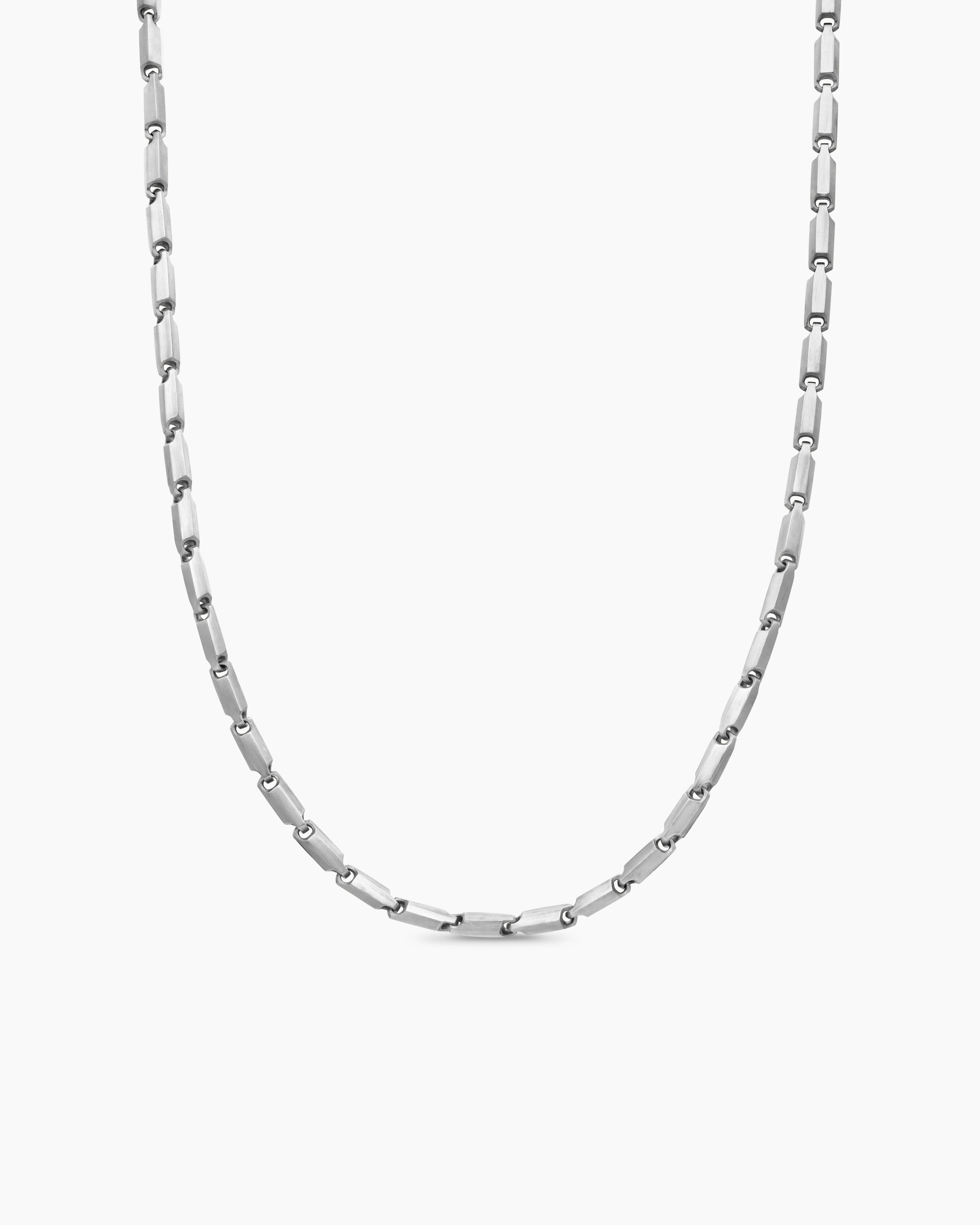 Mens Streamline&reg; Chain Necklace in Sterling Silver, 3mm