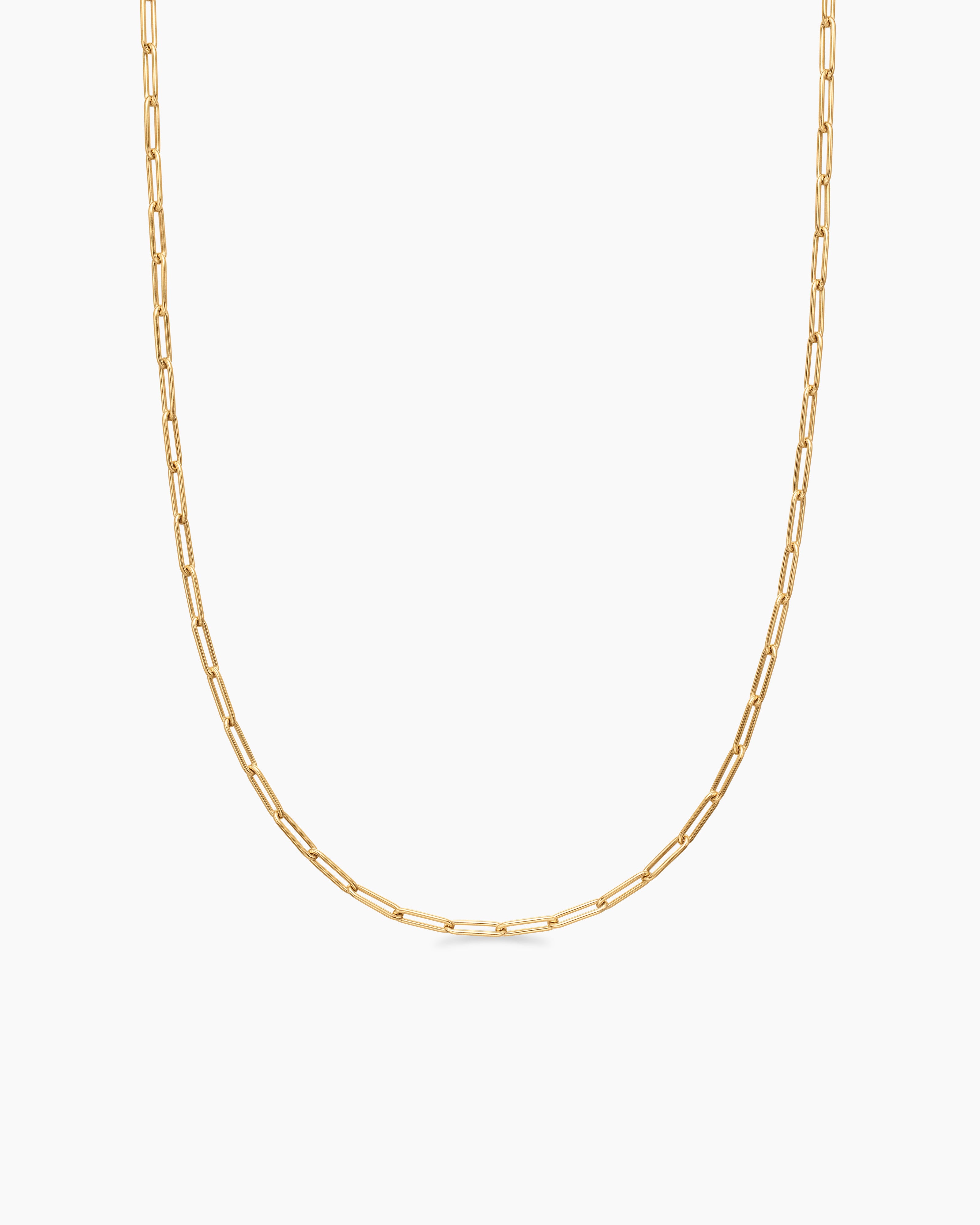 Mens Streamline&reg; Chain Necklace in 18K Yellow Gold, 3.5mm
