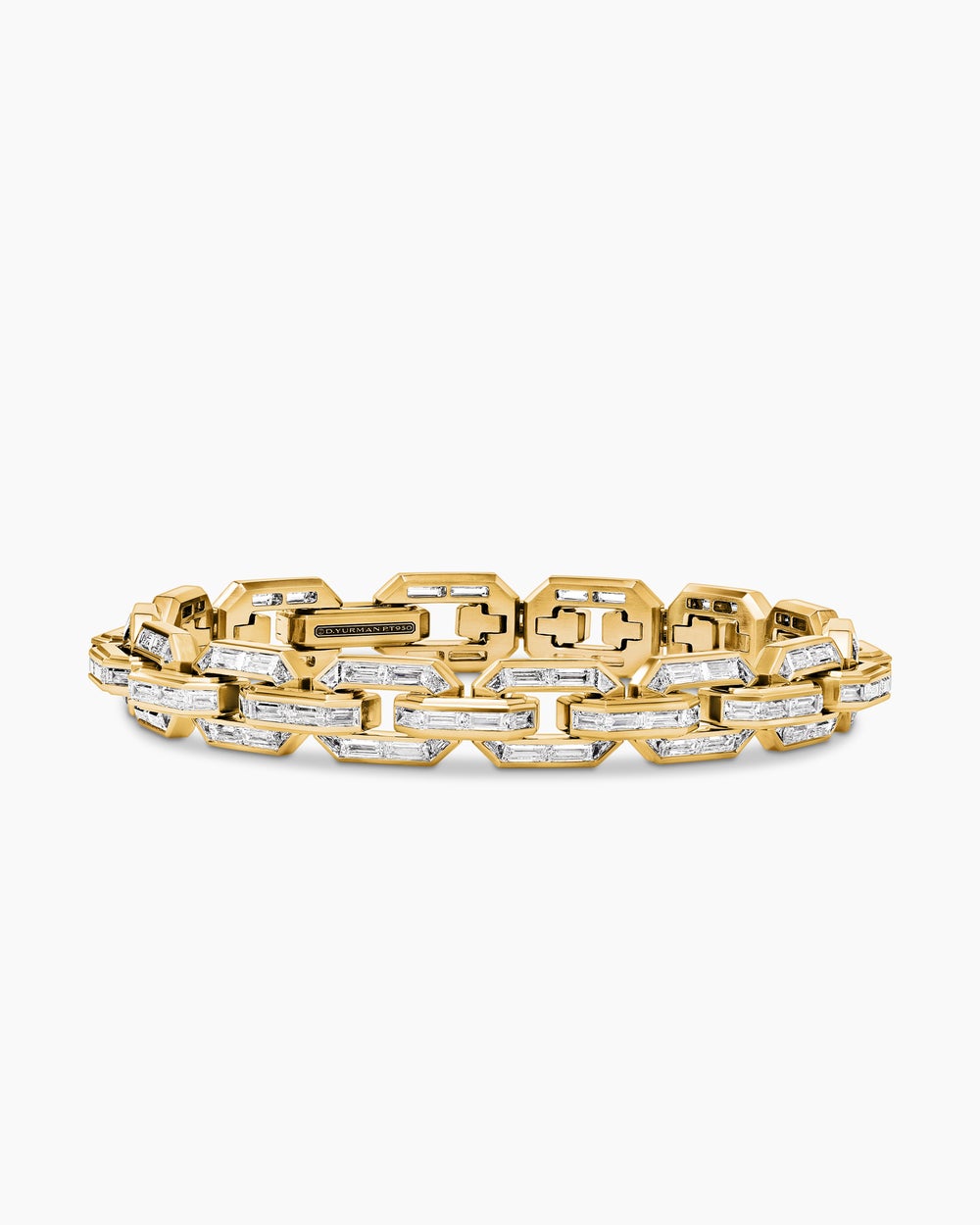 Bracelet à maillons baguette Deco en or jaune hommes