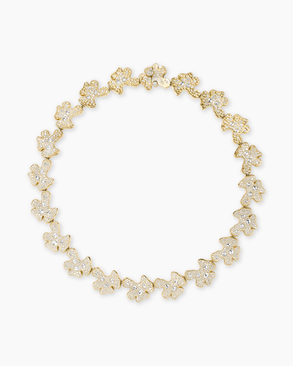 Collier simple Petals en or avec diamants femme