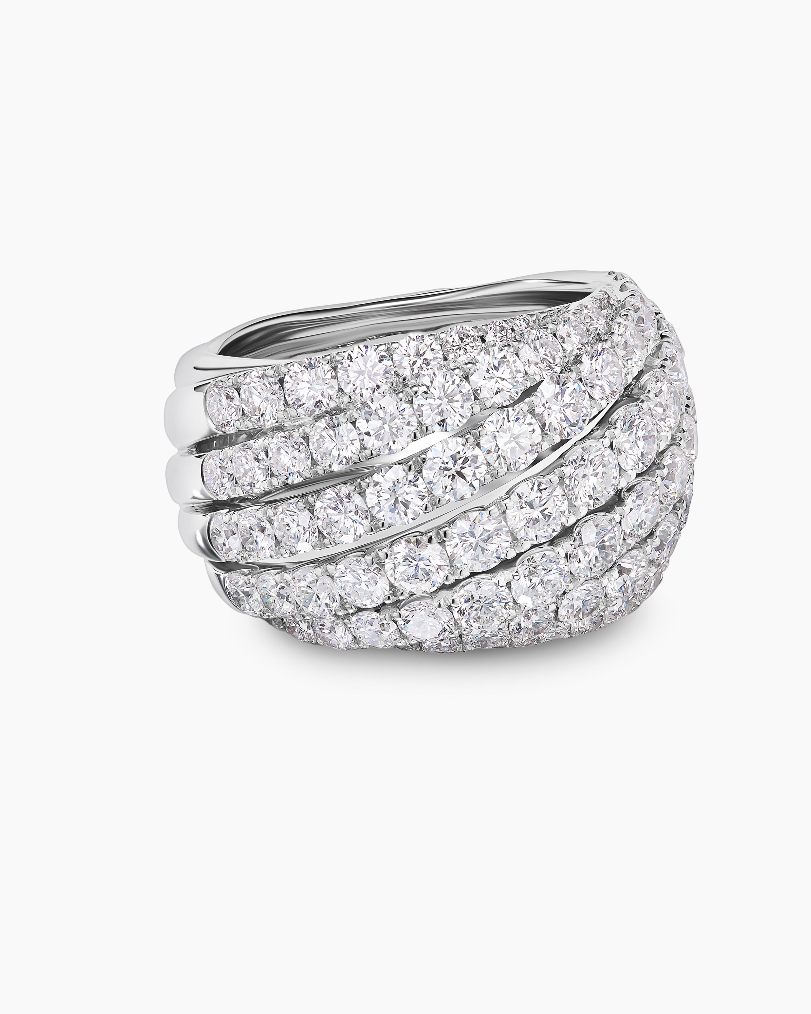 Bague Floating Diamonds en or blanc femme 