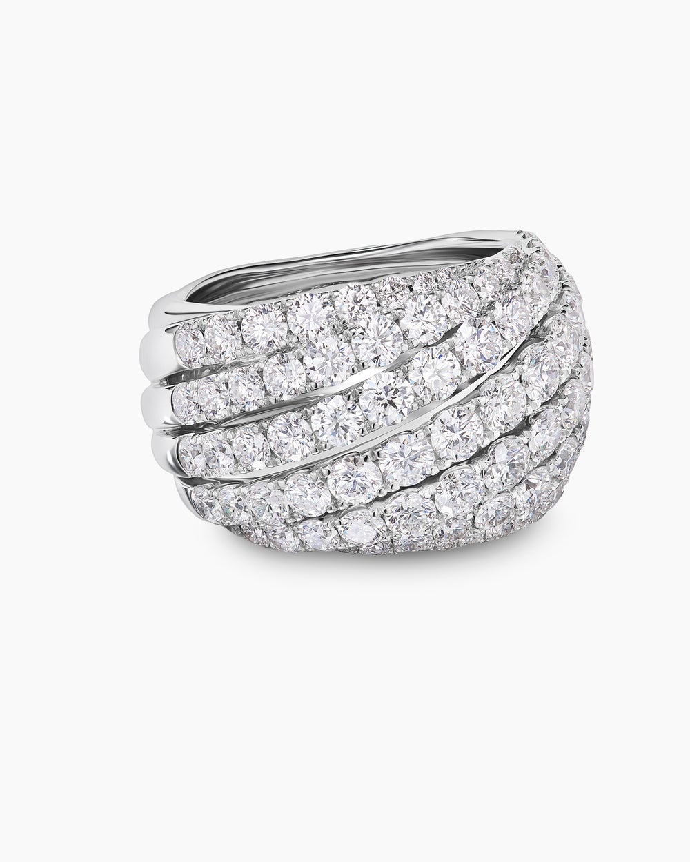 Bague Floating Diamonds en or blanc femme