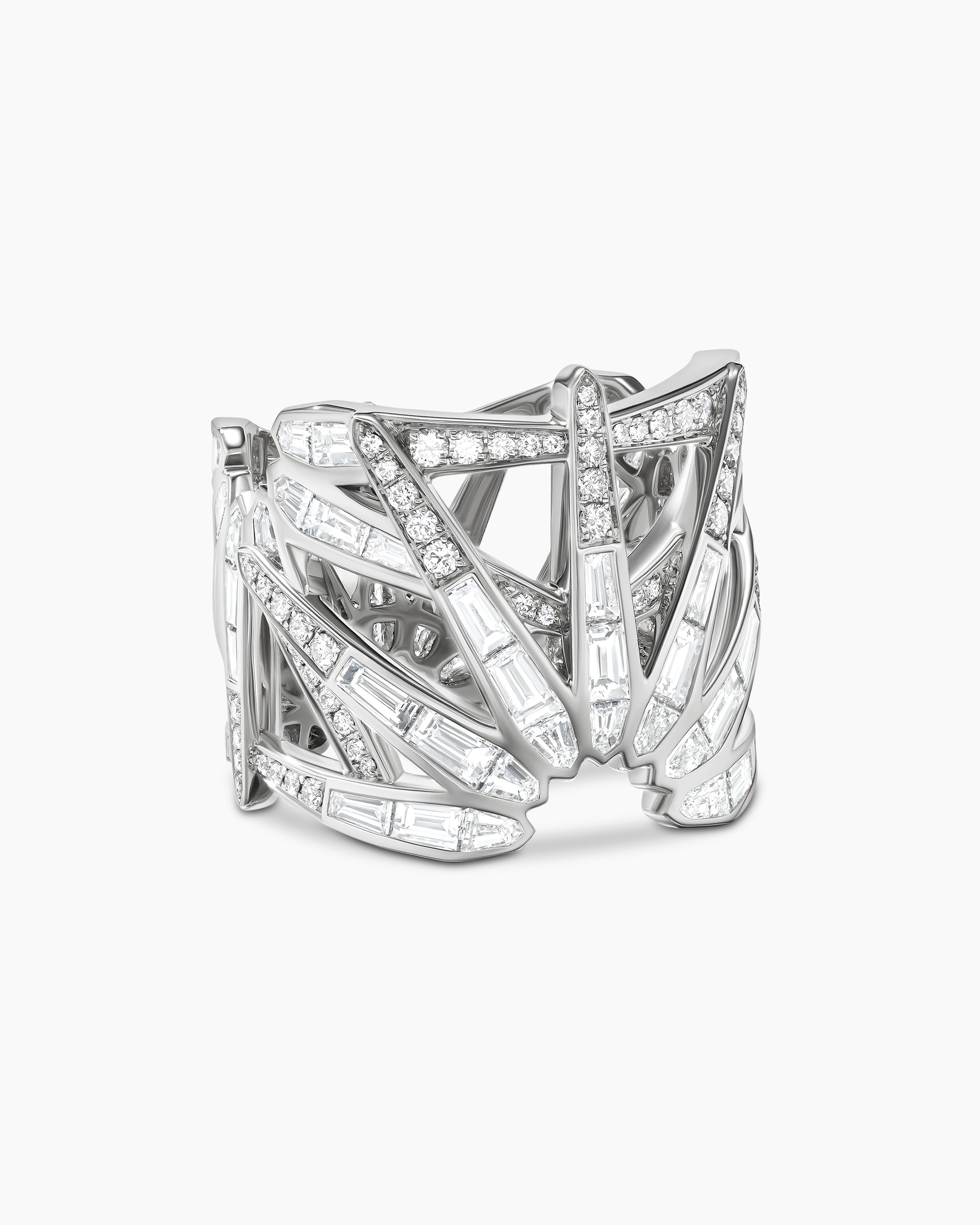 Womens Liberty Ring in White Gold with Diamonds