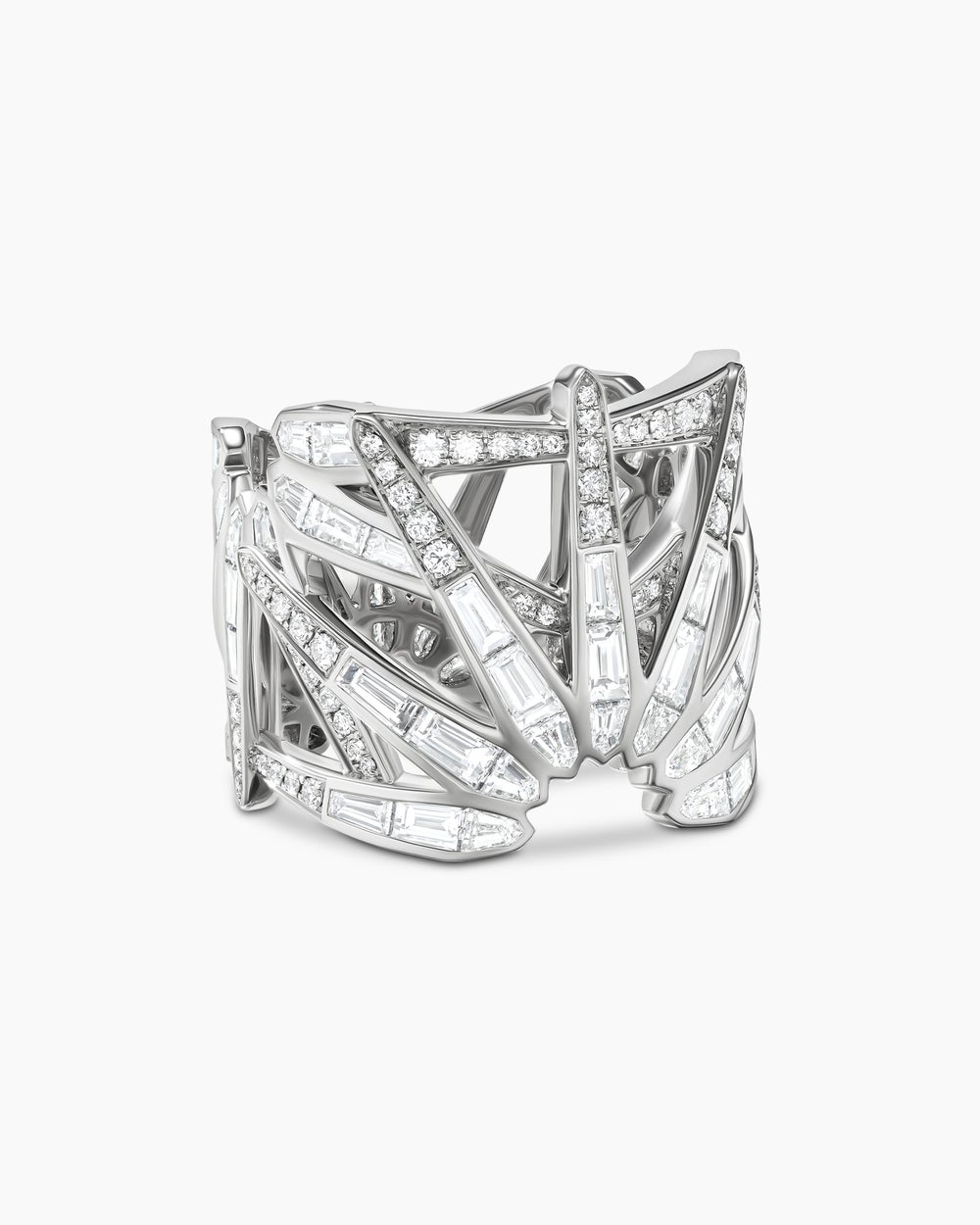 Womens Liberty Ring in White Gold with Diamonds