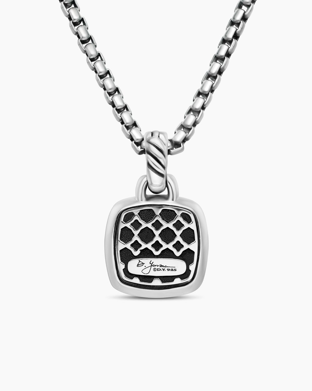 Womens Albion Pendant in Sterling Silver with 18K Yellow Gold and Diamonds, 11mm