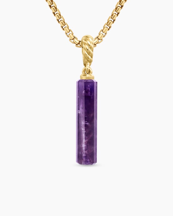 Barrel Amulet with 18K Yellow Gold, 20mm