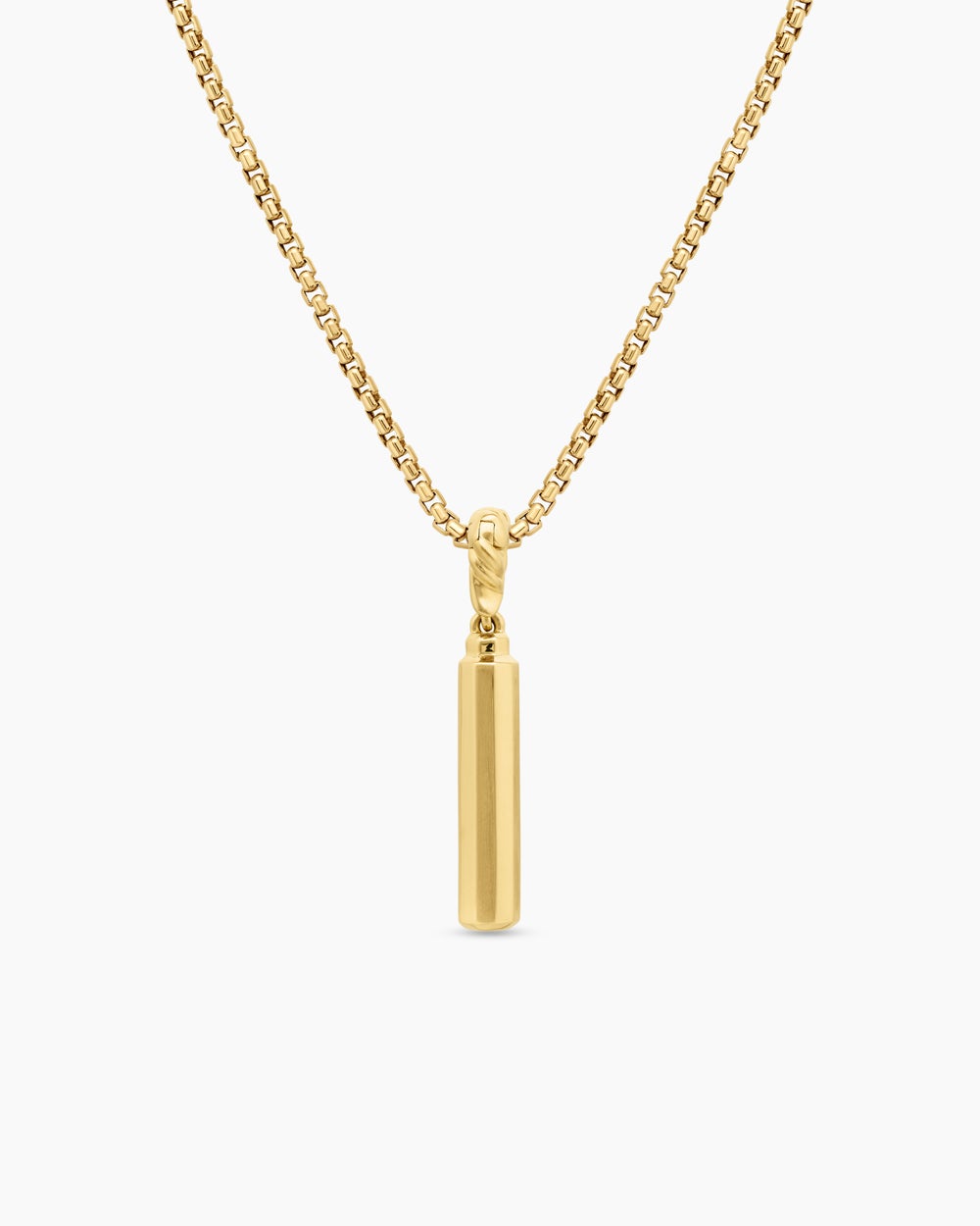 Womens Barrel Amulet in 18K Yellow Gold with Diamonds, 20mm