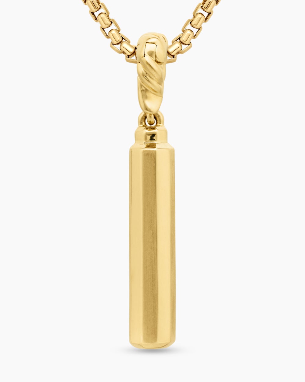 Womens Barrel Amulet in 18K Yellow Gold with Diamonds, 20mm