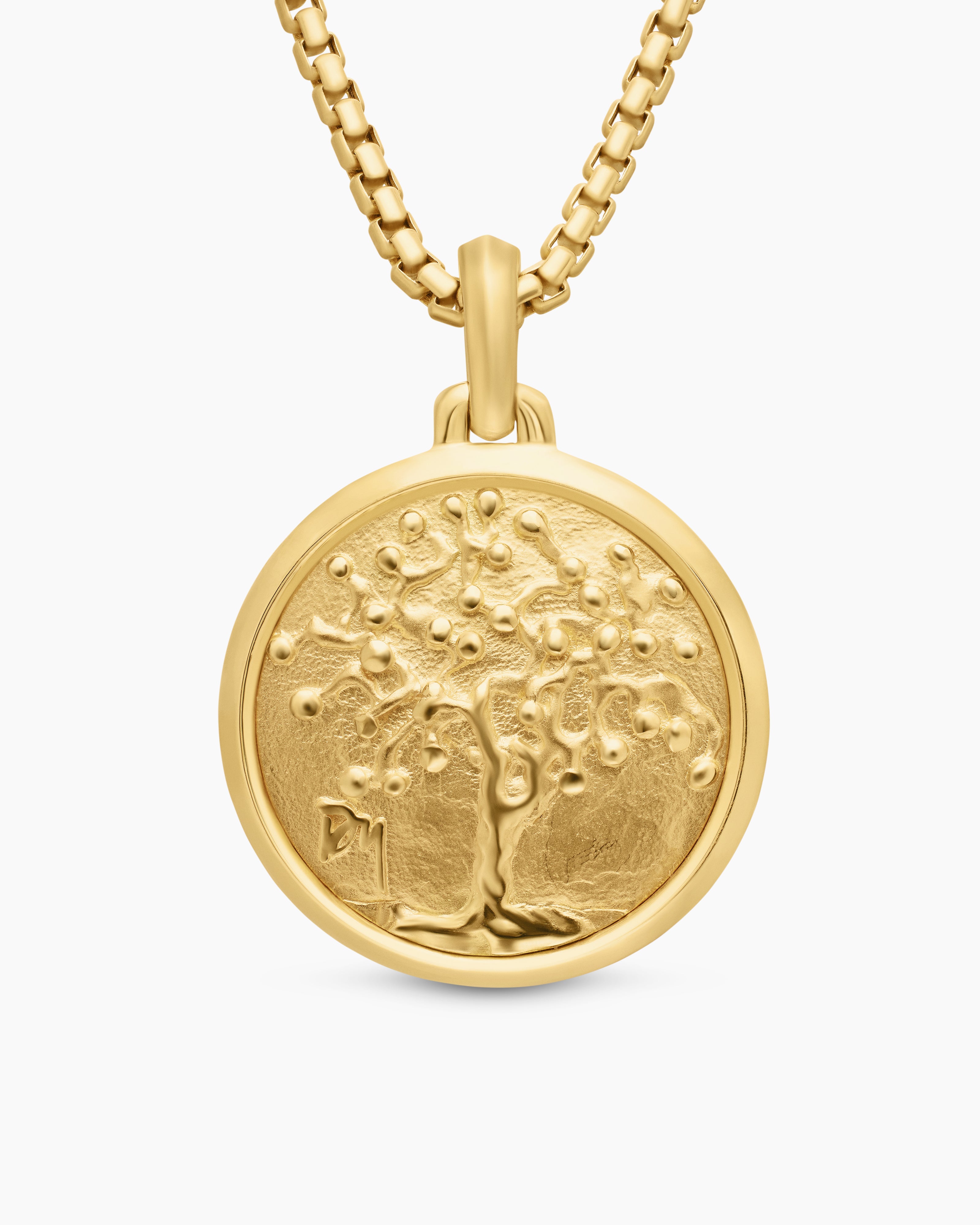 Womens Petrvs&reg; Tree of Life Amulet in 18K Yellow Gold, 29mm