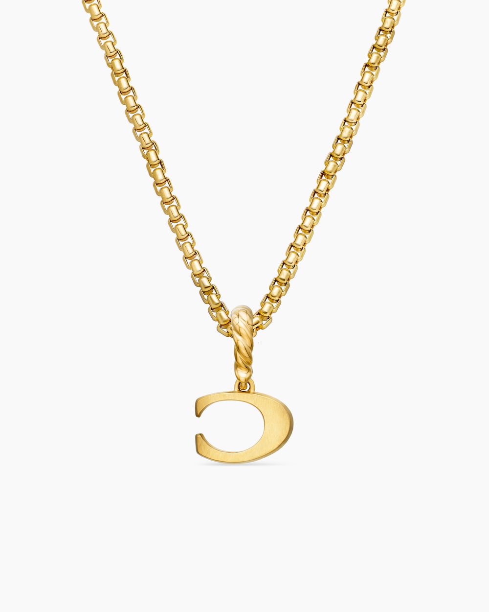 Pendentif initiale pavée en or jaune 18 carats avec C en diamant femmes