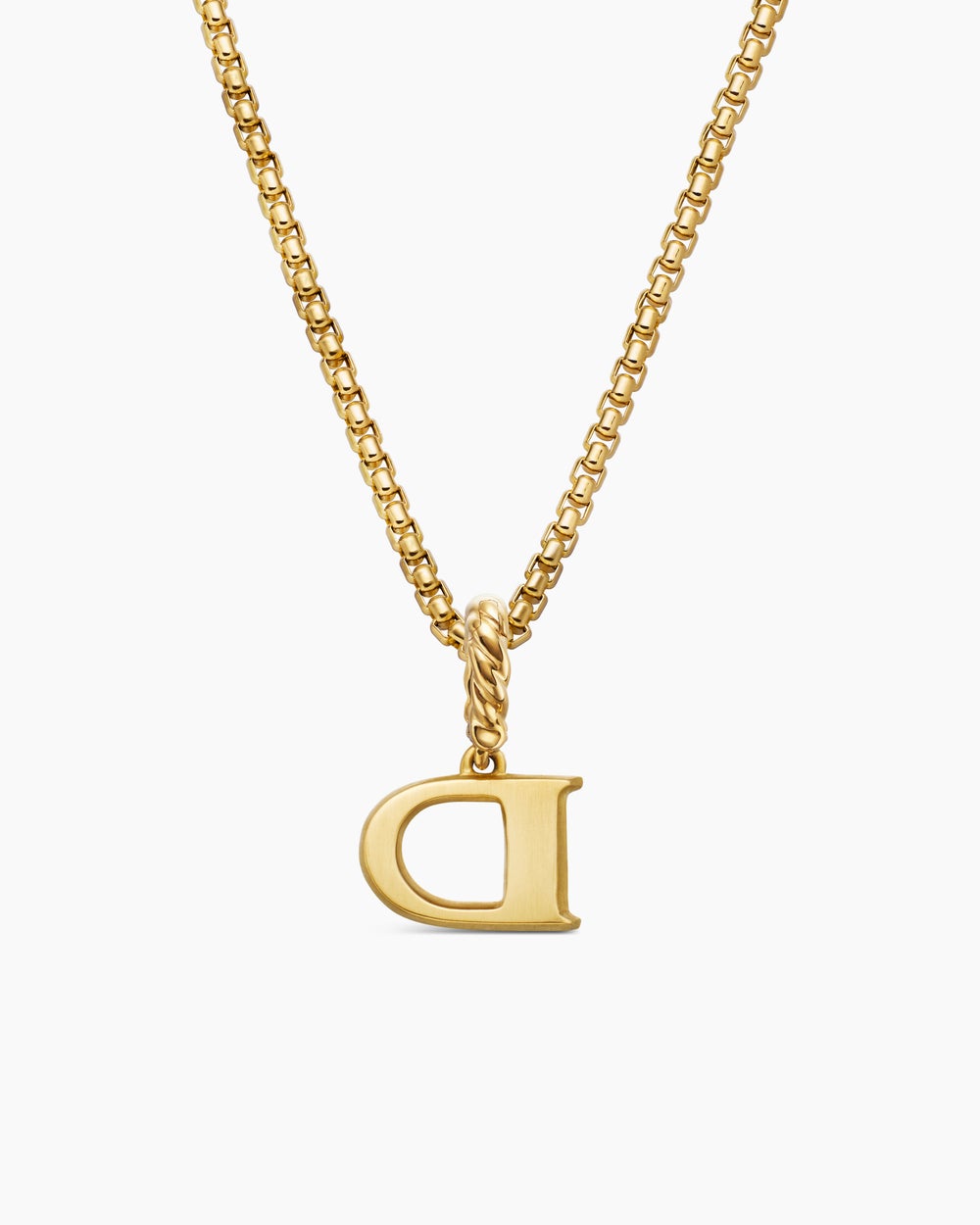 Womens Pavé Initial Pendant in 18K Yellow Gold with Diamond D