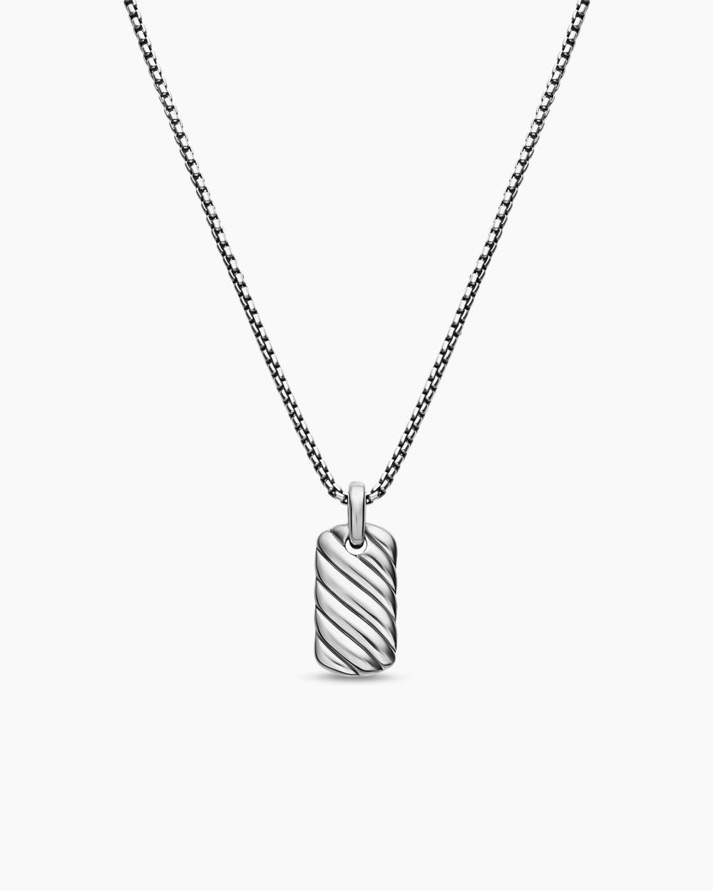 Médaille Sculpted Cable de petite taille en argent massif, 10 mm femme