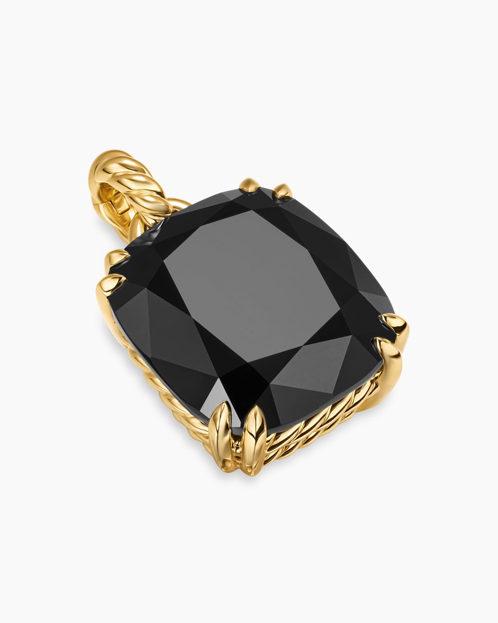 Womens Marbella Pendant in 18K Yellow Gold with Black Onyx, 22mm
