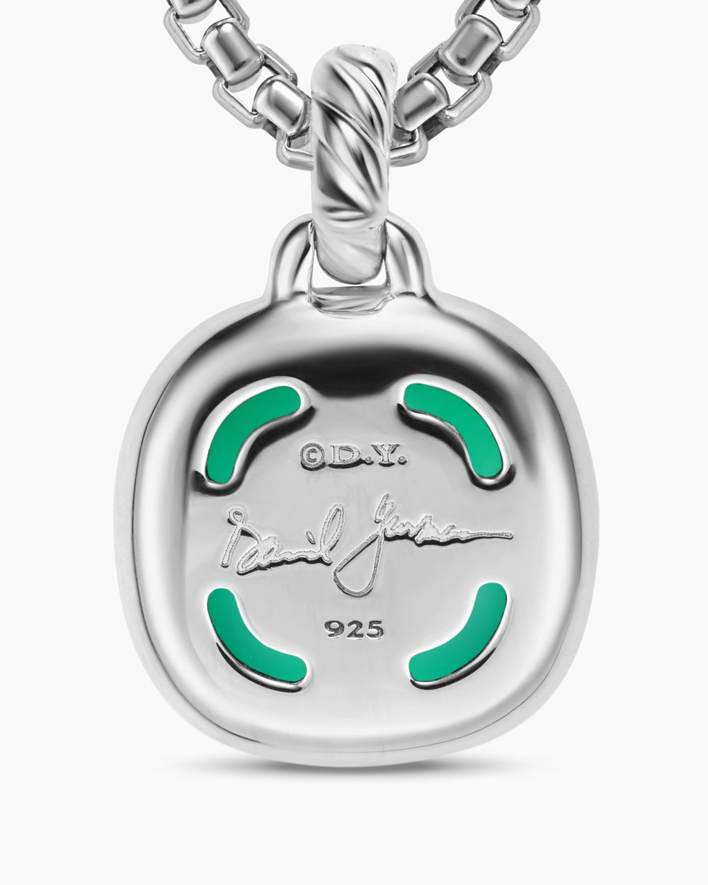 Womens Albion® Pendant in Sterling Silver with Lagoon Orchid and Diamonds, 11mm