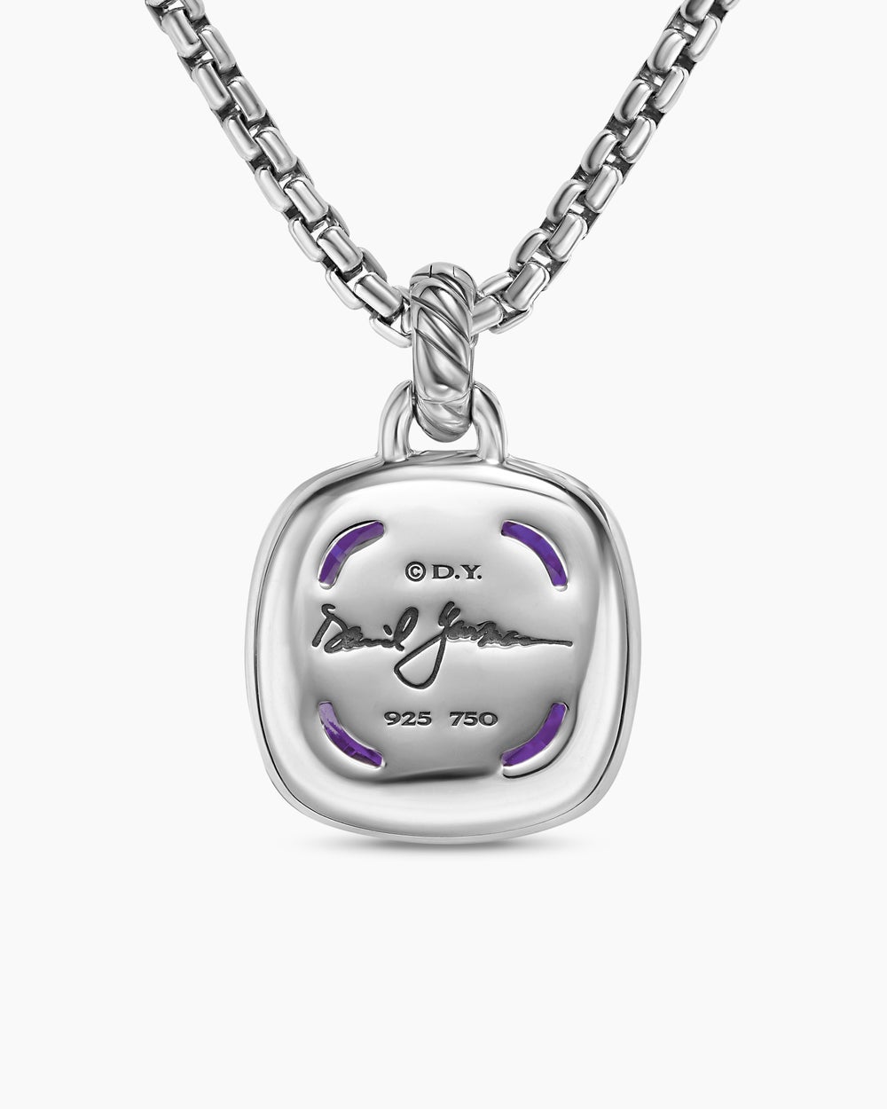 Womens Albion® Pendant in Sterling Silver with 18K Yellow Gold and Amethyst, 15mm