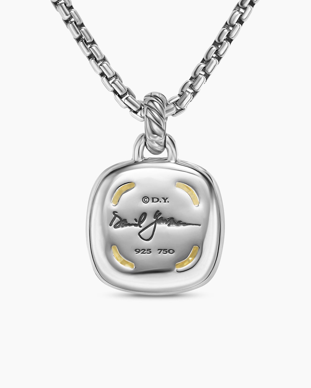 Womens Albion® Pendant in Sterling Silver with 18K Yellow Gold and Champagne Citrine, 15mm