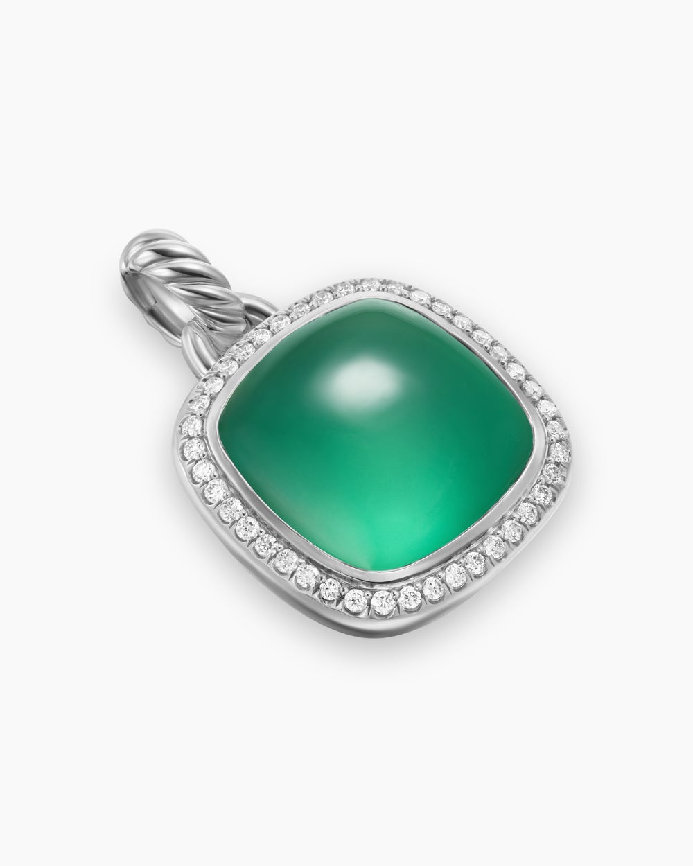 Womens Albion® Pendant in Sterling Silver with Lagoon Orchid and Diamonds, 15mm