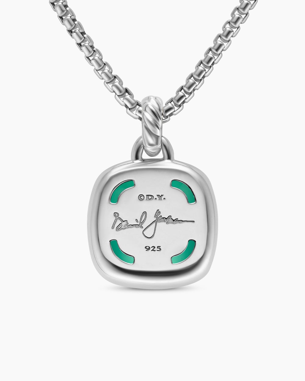 Womens Albion® Pendant in Sterling Silver with Lagoon Orchid and Diamonds, 15mm