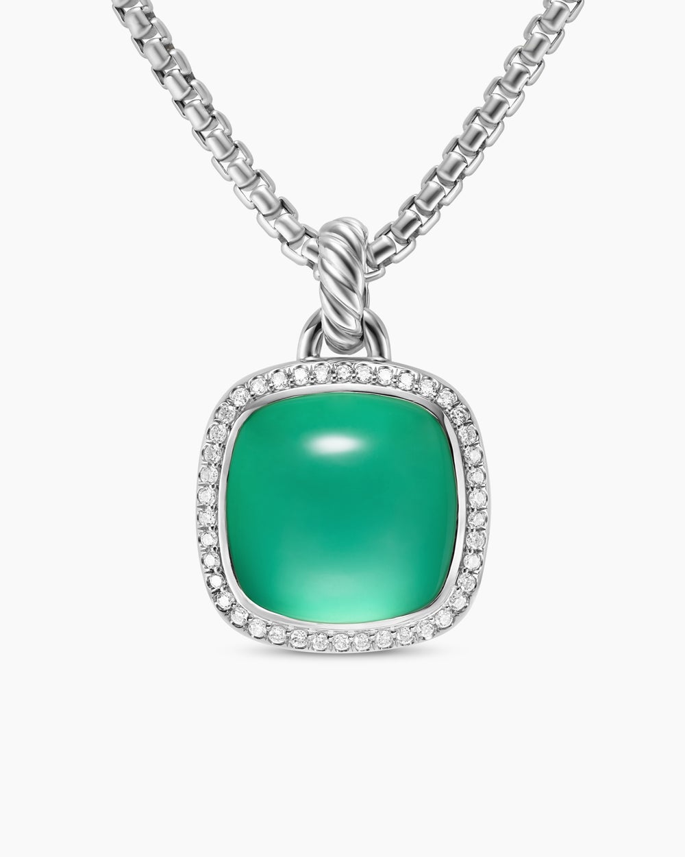 Womens Albion® Pendant in Sterling Silver with Lagoon Orchid and Diamonds, 15mm