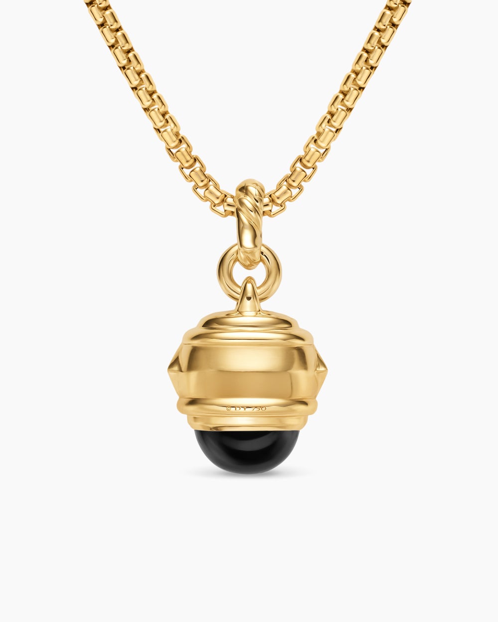 Womens Renaissance® Amulet in 18K Yellow Gold with Black Onyx and Tsavorites, 19.8mm