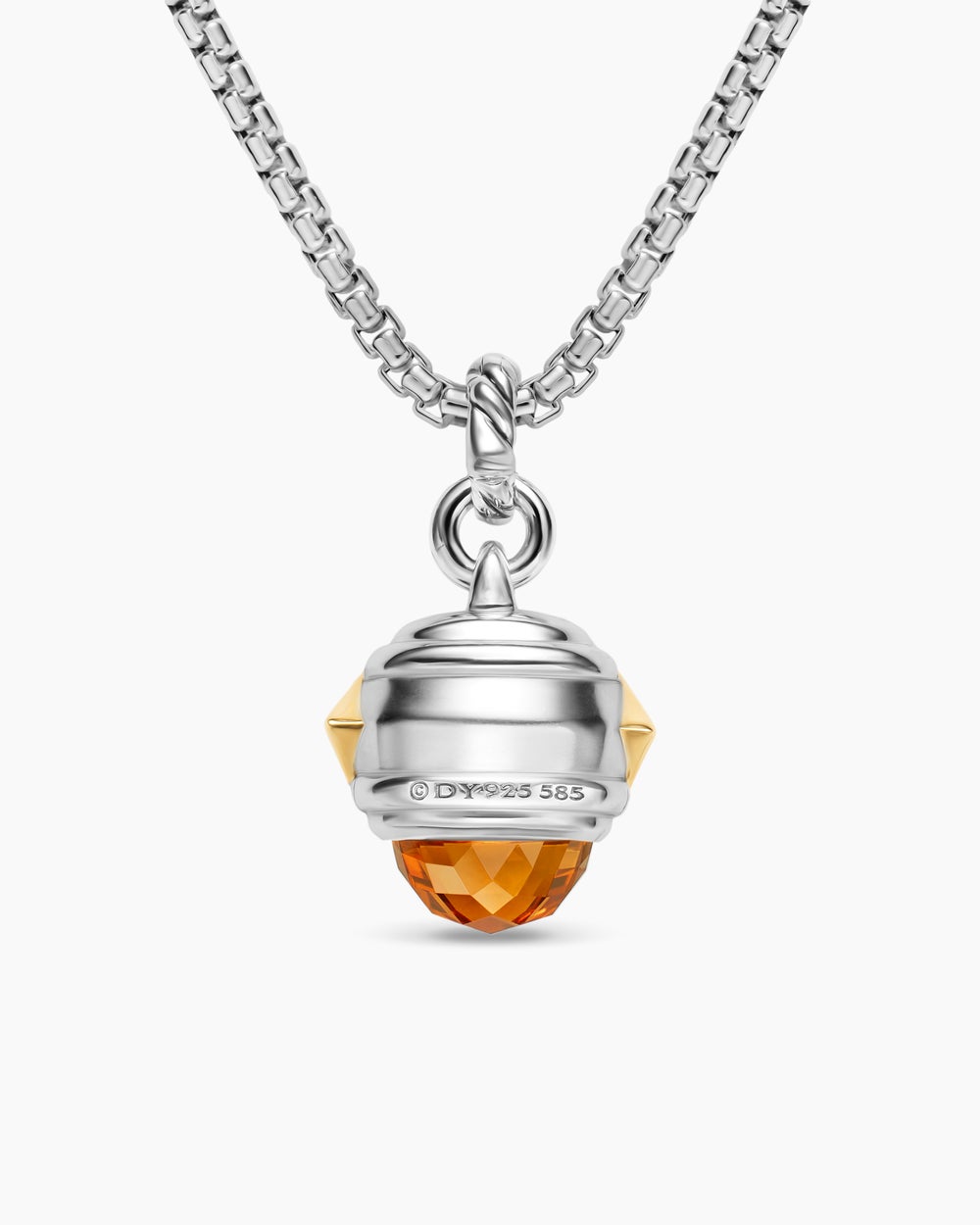 Womens Renaissance® Amulet in Sterling Silver with 14K Yellow Gold, Madeira Citrine, Tanzanite and Rhodolite Garnet, 19.8mm